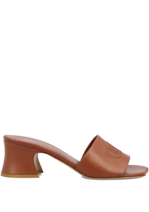 Chloé 55mm Soleil logo-embossed sandals - Brown