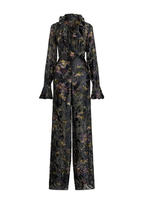 Ralph Lauren Collection ruffled floral-print jumpsuit - Green