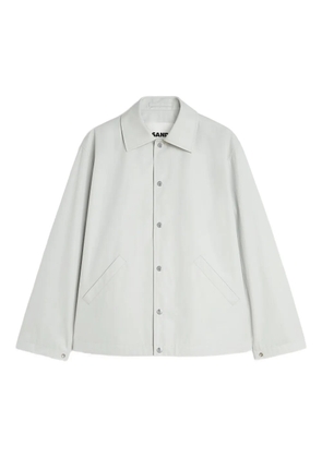 Jil Sander logo-print cotton taffeta jacket - Grey