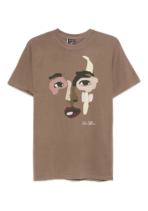 KidSuper Shaped Face T-shirt - Brown