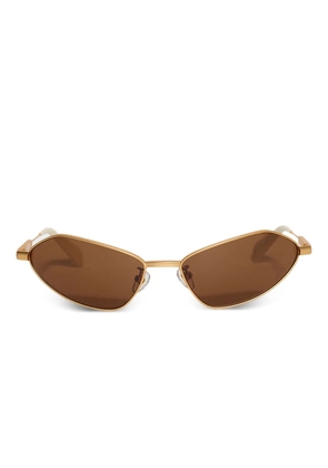 Jacquemus x Linda Farrow Bambino geometric sunglasses - Gold