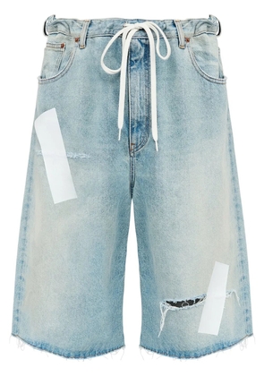 MM6 Maison Margiela logo-patch shorts - Blue