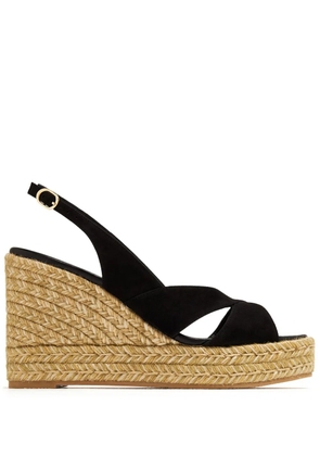 Stuart Weitzman Mirela 80mm wedge espadrilles - Black