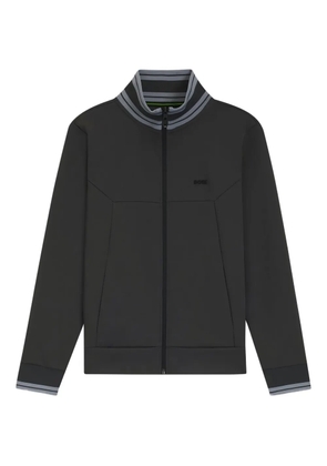 BOSS panelled zip-up track jacket - Grey