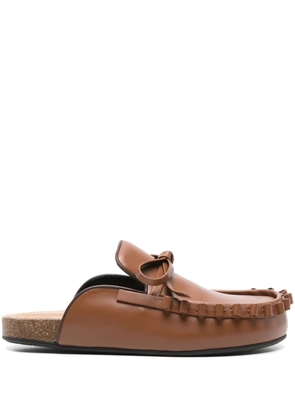 JW Anderson bow-detail slippers - Brown