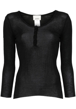 ISABEL MARANT Lamylic Henley top - Black