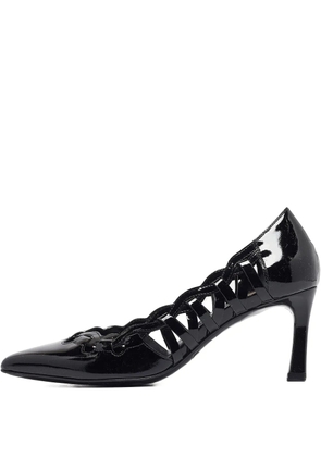 Tod's Vintage pre-owned 90mm patent-leather cut-out pumps - Black