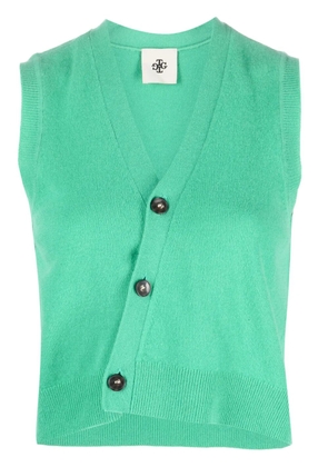 The Garment asymmetric V-neck knit vest - Green