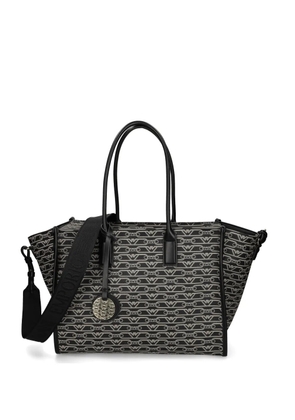 Emporio Armani Jacquard-logo-motif tote bag - Black