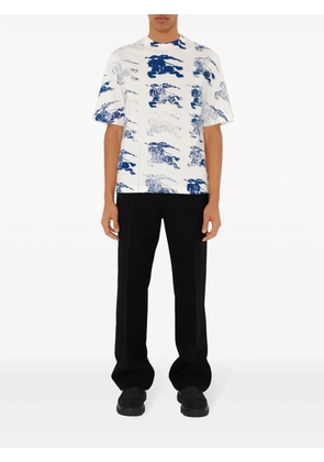 Burberry EKD stamp-print cotton T-shirt - White