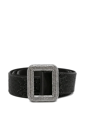 Benedetta Bruzziches crystal-embellished buckle belt - Black
