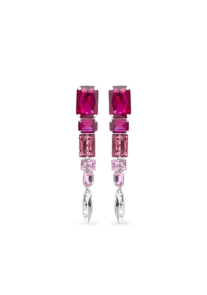 AREA crystal drop earrings - Pink
