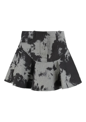 FENDI five-pocket jacquard mini skirt - Grey