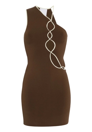 Paris Georgia cut-out knitted mini dress - Brown