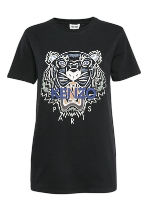 Kenzo Pre-Owned tiger-print cotton T-shirt - Black