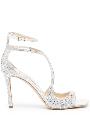 Jimmy Choo Azia 95mm crystal-embellished sandals - White