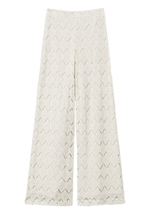 TWINSET macramé palazzo trousers - Neutrals