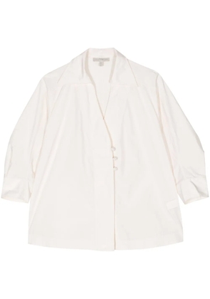 SHIATZY CHEN knot-detail crinkled shirt - Neutrals