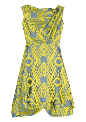 Vivienne Westwood Pre-Owned 2014 patterned-jacquard midi dress - Blue