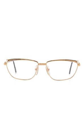 Tiffany & Co. Pre-Owned pearl-detailed glasses - Gold