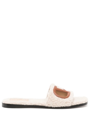 Valentino Garavani VLogo cut-out slippers - Neutrals