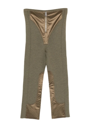 Jean Paul Gaultier zip-fastening panel-detail trousers - Green
