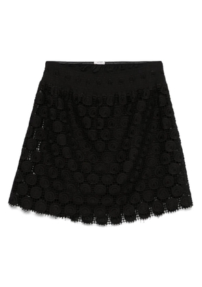 Miu Miu Pre-Owned 2000s broderie-anglaise mini skirt - Black