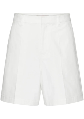 Valentino Garavani V-detail canvas bermuda shorts - White