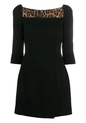 Dolce & Gabbana double crepe minidress - Black