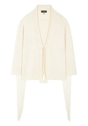 Alanui Bright Hues fringed cardigan - Neutrals