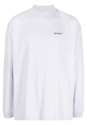 Off-White Arrows mock-neck cotton T-shirt - Purple