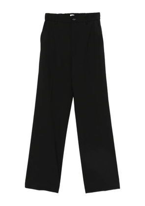 Covert straight-leg trousers - Black