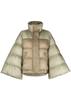 sacai bell sleeves puffer jacket - Green
