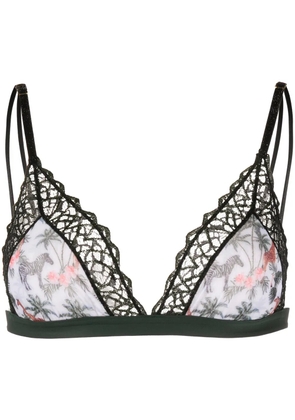 Dolci Follie Zebra soft triangle bra - Black