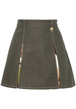 PUCCI box-pleated twill miniskirt - Green