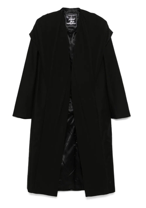 Y/Project draped-detail coat - Black