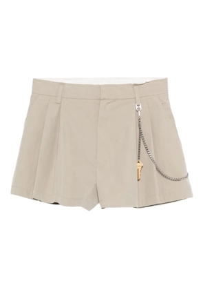 Alexander Wang pleated chain-embellished shorts - Green