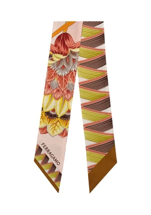 Ferragamo graphic-print silk bandeau - Pink