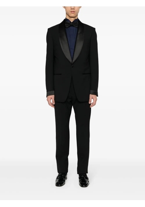 Canali pleat detailing cotton shirt - Blue