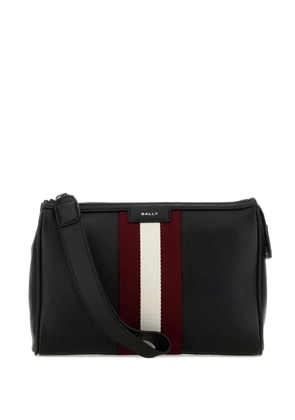 Bally striped-detail leather wash bag - Black