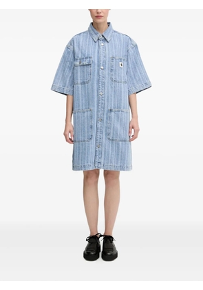 Carhartt WIP Rylan striped denim shirt mini dress - Blue