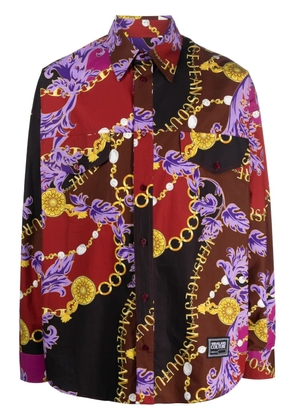 Versace Jeans Couture Chain Couture-print cotton shirt - Brown