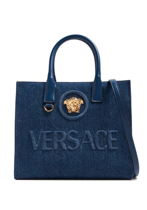 Versace La Medusa denim tote bag - Blue
