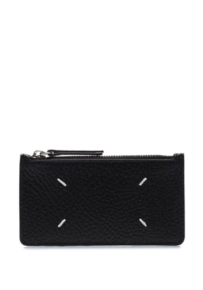 Maison Margiela four-stitch leather card holder - Black