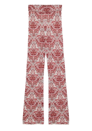 Rabanne paisley jacquard slim trousers - Red