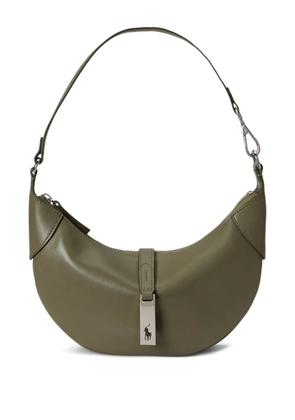 Polo Ralph Lauren logo-detail leather shoulder bag - Green