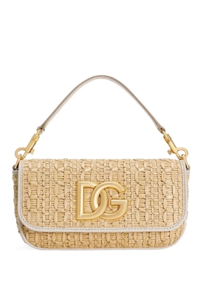 Dolce & Gabbana logo-embroidered tote bag - Neutrals