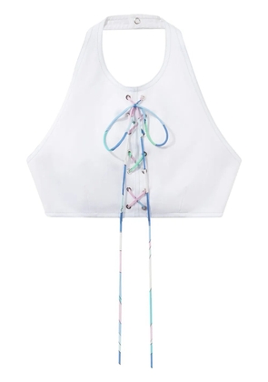 PUCCI lace-up top - White