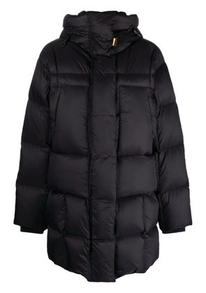 Parajumpers logo-patch hooded puffer jacket - Black