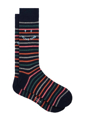 Paul Smith Happy Stripe logo socks - Blue
